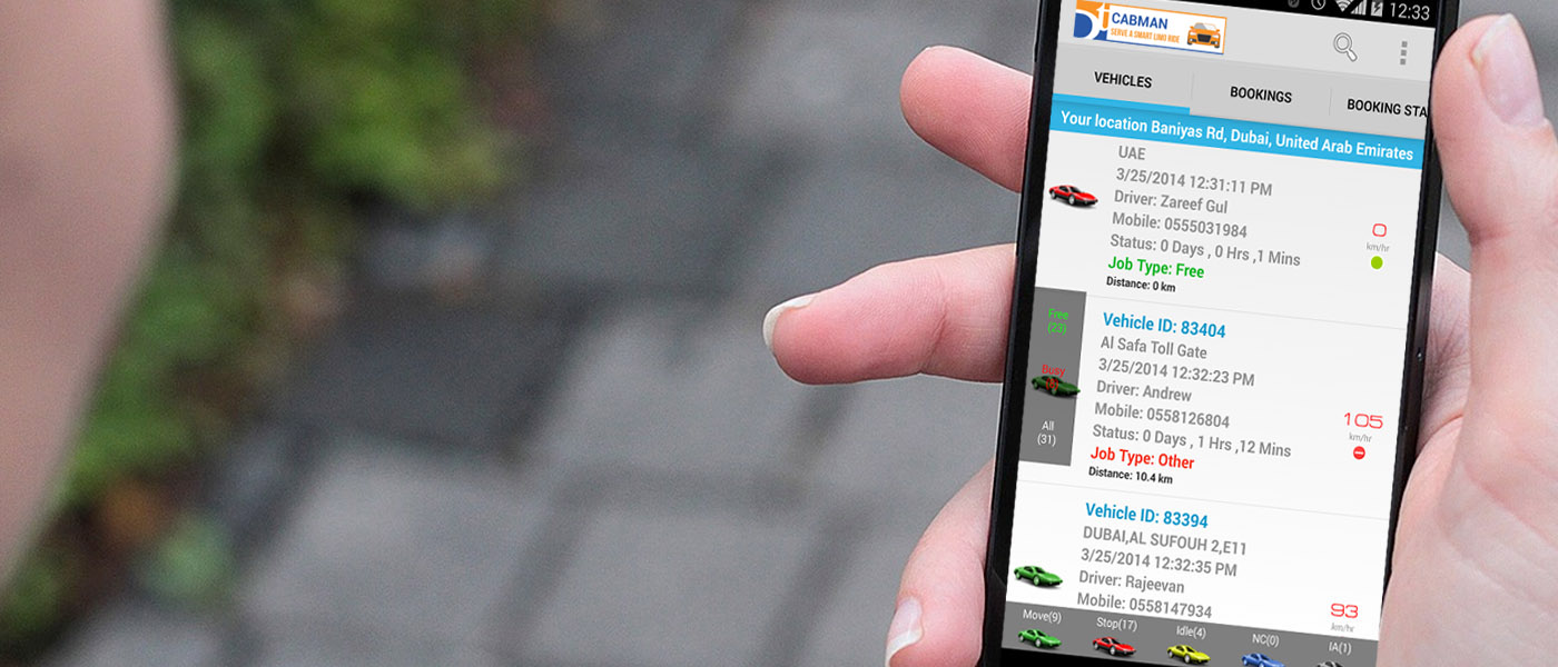 Track your vehicle with mobile app